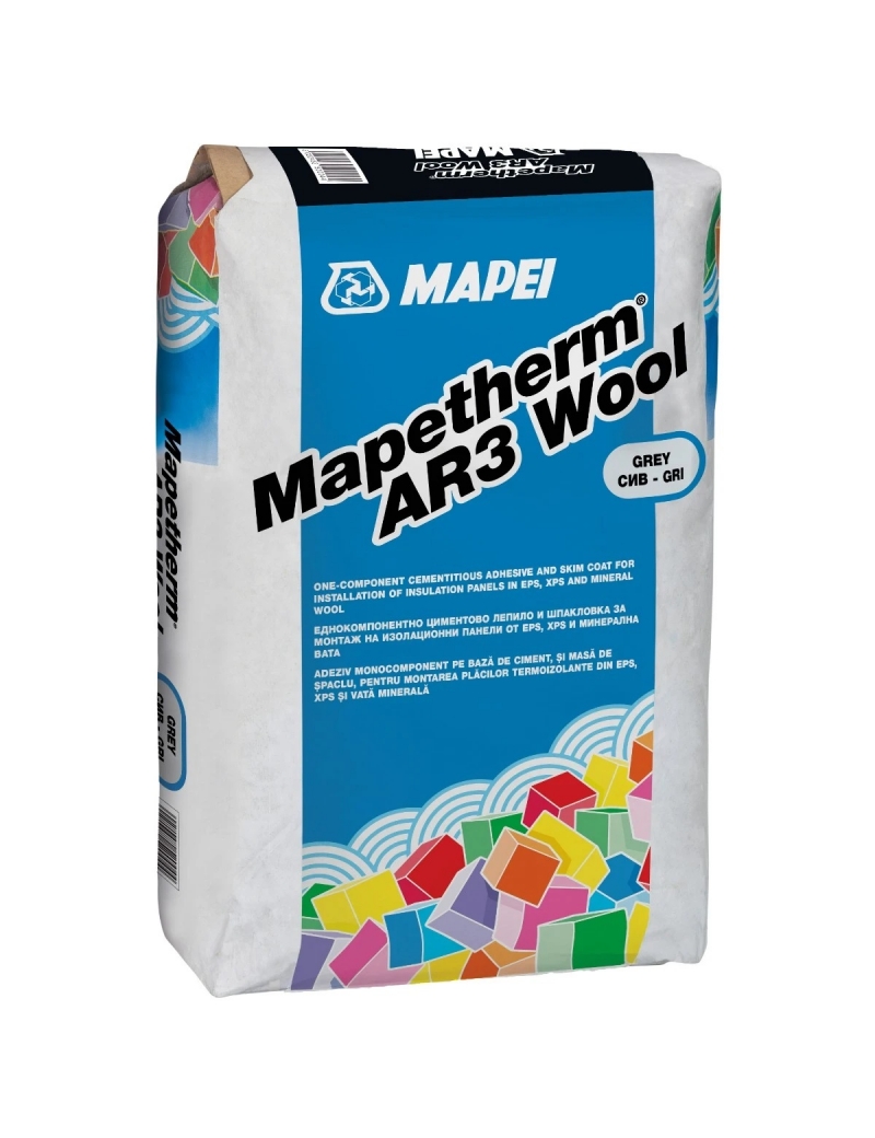 Enduitcolle polystyrène et laine minérale Mapei 25 kg